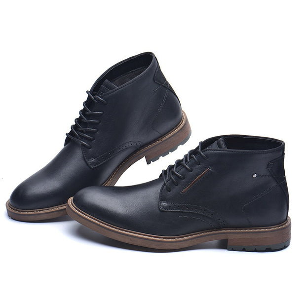 West Louis™ British Style Cow Hide Leather Boots