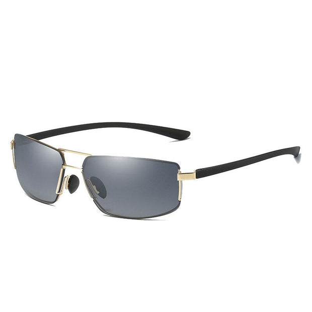 West Louis™ Brand Designer Rectangle Men Polarized Sunglasses