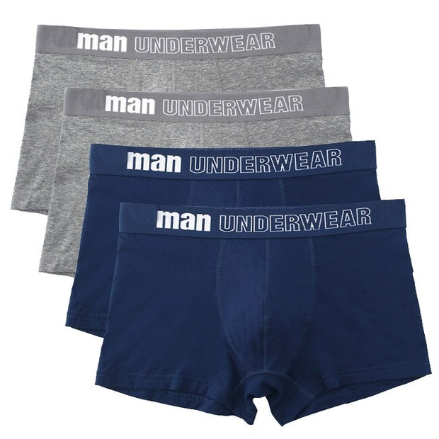 West Louis™ Men Cotton Soft Boxers Underwear 4Pcs