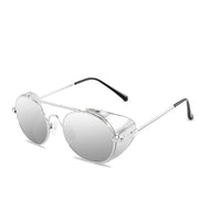 West Louis™ Retro Steampunk Style Round Metal Frame Sunglasses