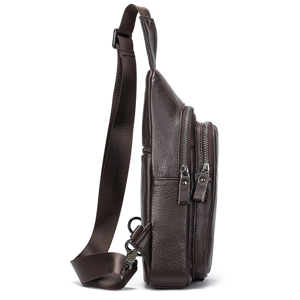 West Louis™ Trendy Genuine Leather Crossbody Men Bag