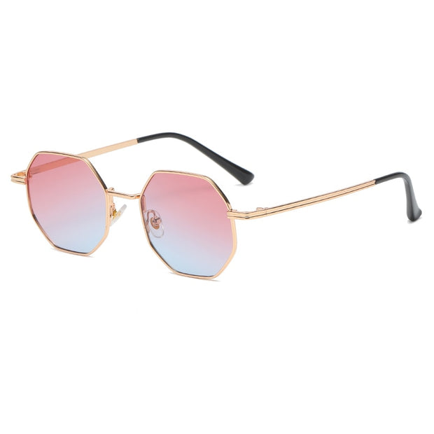 West Louis™ Luxury Polygon Metal Vintage Frame Sunglasses