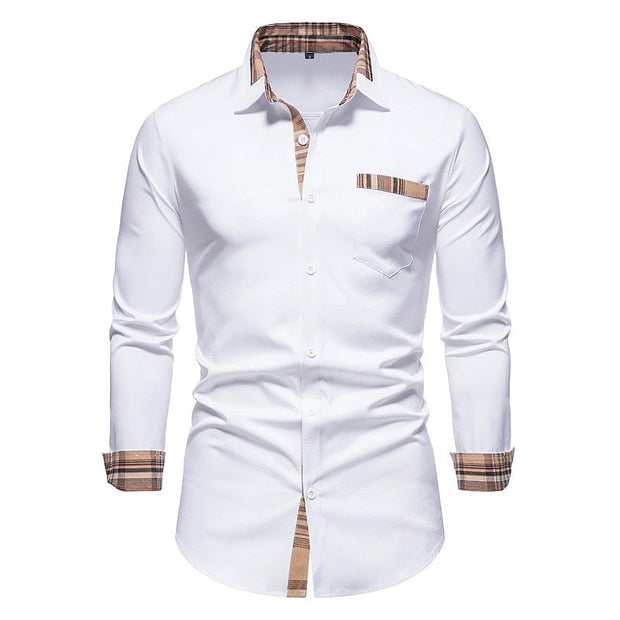 West Louis™ Button Up Business-Men Office Dress Shirt