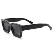 West Louis™ Thick Crystal Acetate Square Polarized Sunglasses