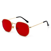 West Louis™ Polygon Retro Shades Metal Frame Sunglasses