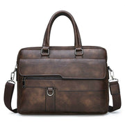 West Louis™ Exclusive Design Split Leather Briefcase