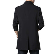 West Louis™ Executive Business Solid Trench Coat