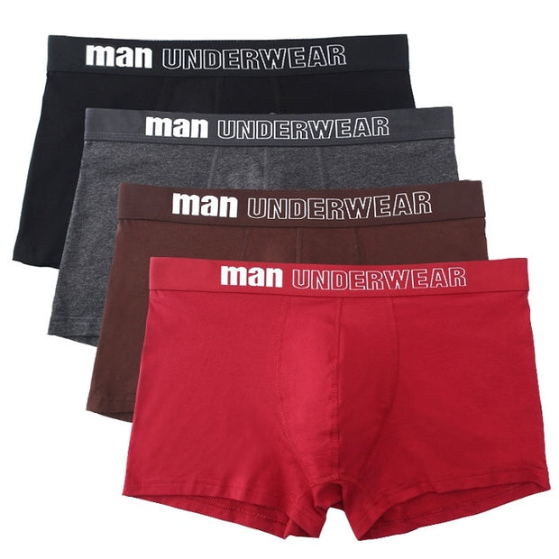 West Louis™ Men Cotton Soft Boxers Underwear 4Pcs