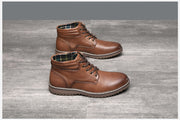 West Louis™ Luxury Handmade Leather Office Ankle Boots