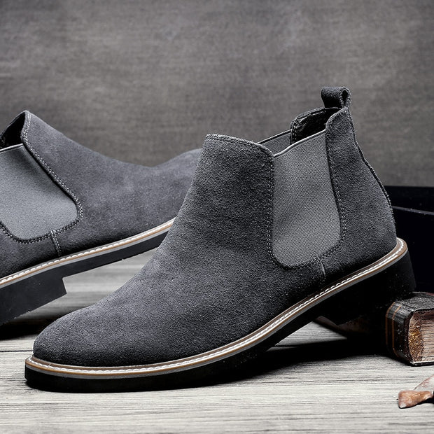 West Louis™ Designer Pointed Toe Suede Chelsea Boots