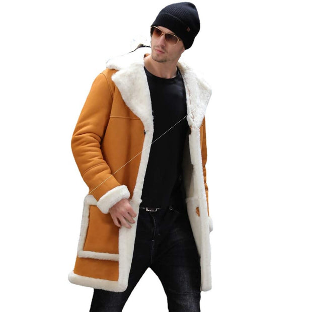 West Louis™ Parka Fall Warm Plain Pocket Long Trench Coat