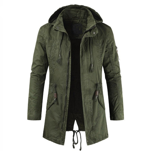 West Louis™ Military Tactical Mid-Long Hooded Parka