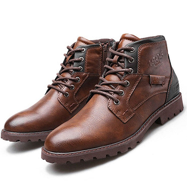 West Louis™ Handmade Leather Outdoor Ankle Boots