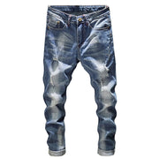 West Louis™ Frayed Hip Hop Distressed Casual Denim Jeans