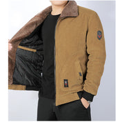 West Louis™ Man Corduroy Fleece Lining Bomber Jacket