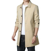 West Louis™ Executive Business Solid Trench Coat