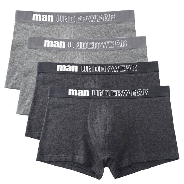 West Louis™ Men Cotton Soft Boxers Underwear 4Pcs