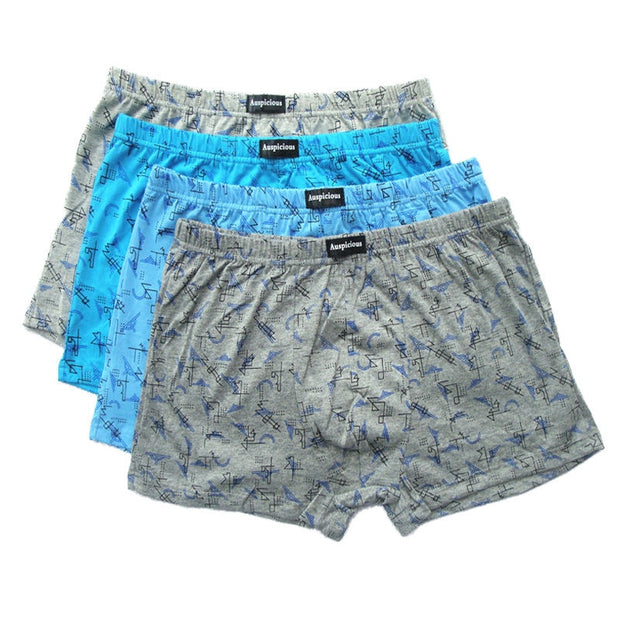 West Louis™ 5pcs/Lot 100% Cotton Mid-Rise Loose Comfortable Boxer