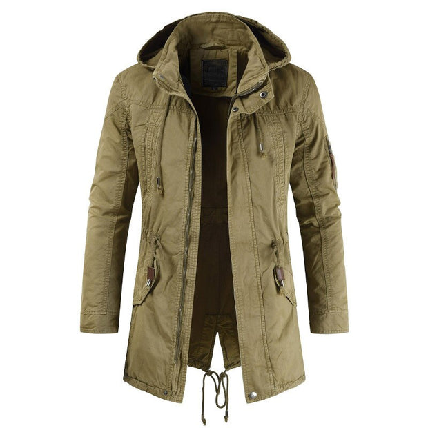 West Louis™ Military Tactical Mid-Long Hooded Parka