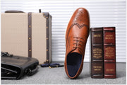 West Louis™ Genuine Leather Brogue Business Style Elegant Shoes