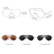 West Louis™ Designer Luxury Polarized Metal Sunglasses