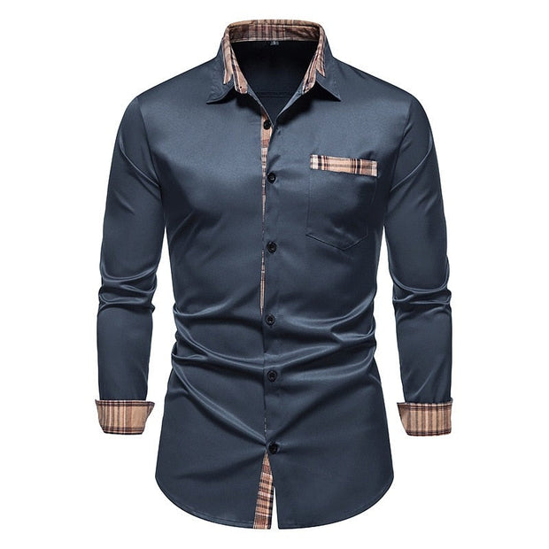 West Louis™ Button Up Business-Men Office Dress Shirt