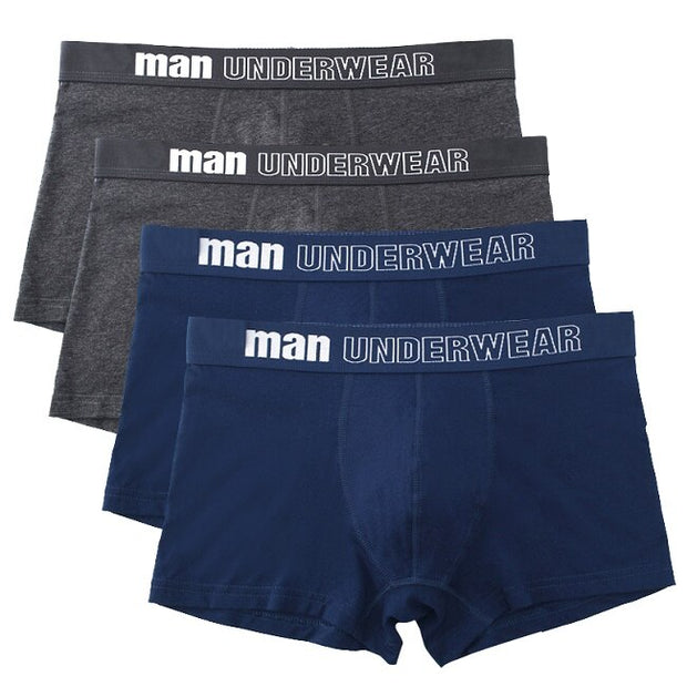 West Louis™ Men Cotton Soft Boxers Underwear 4Pcs