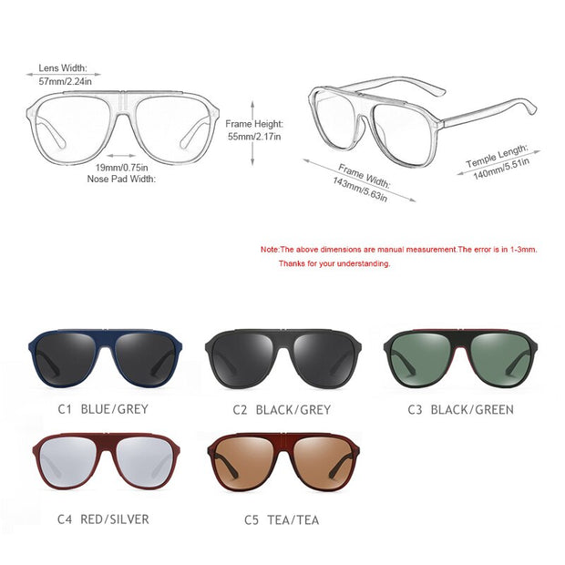 West Louis™ Pilot Polarized Ultralight Men Sunglasses