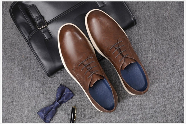 West Louis™ Casual Genuine Leather Business Elegant Shoes