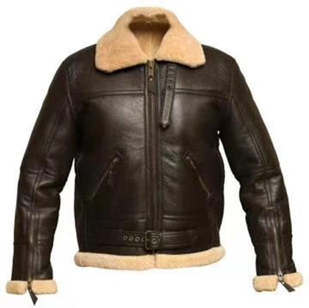 West Louis™ Wool Liner Faux Fur Leather Winter Coat