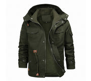 West Louis™ Casual Outwear Men Fleece Warm Hooded Coat