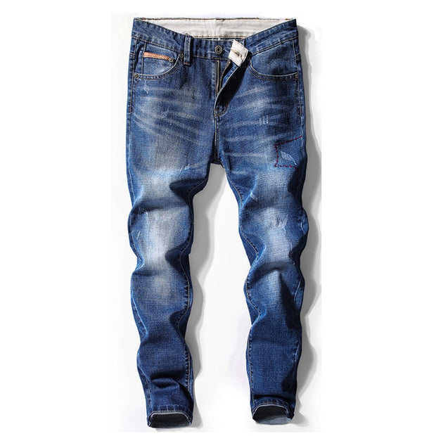 West Louis™ Fashion Slim Fit Cowboy Style Denim Jeans