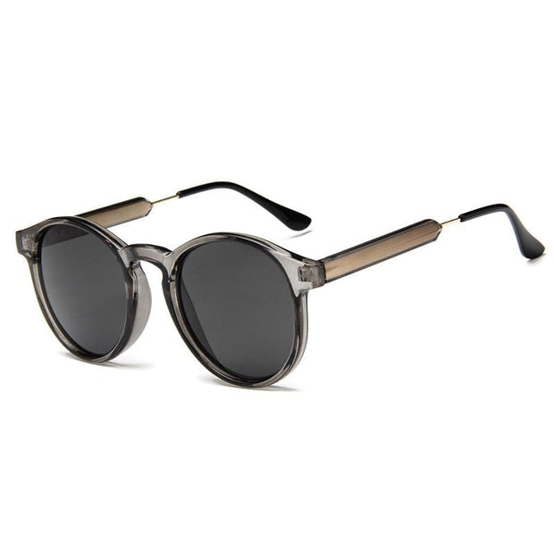 West Louis™ Retro Round Brand Design Transparent Sunglasses