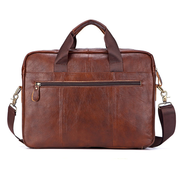 West Louis™ Men Genuine Leather Business Office Briefcase