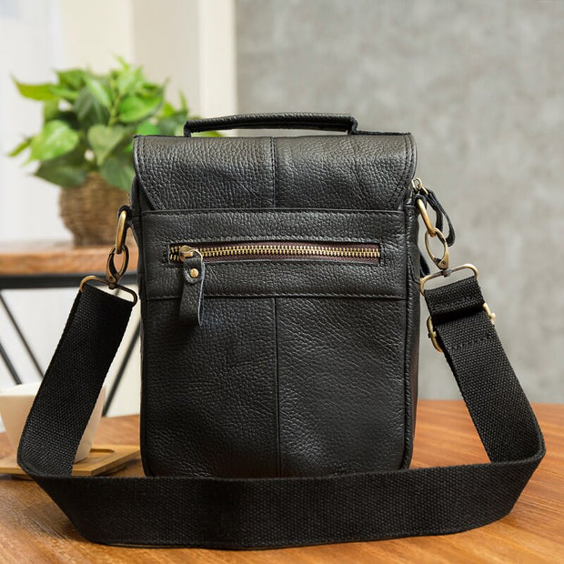 West Louis™ Casual Design Tablet Size Leather Crossbody Bag