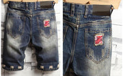 West Louis™ Ripped Bermuda Denim Shorts