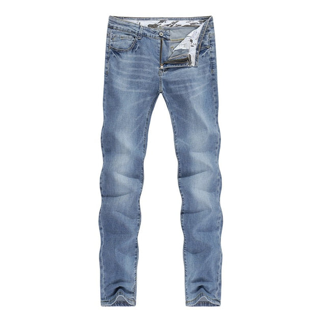 West Louis™ Men Business Casual Straight Denim Jeans