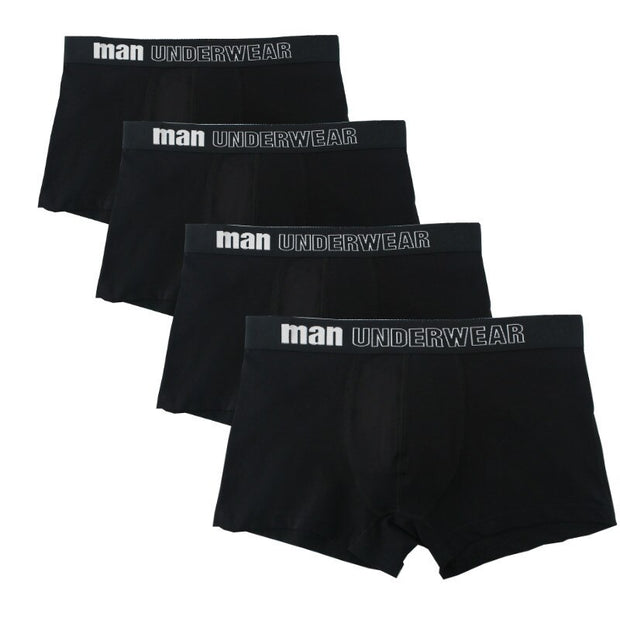 West Louis™ Men Breathable Trunk Cotton Underwear 4Pcs Pack