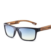 West Louis™ Brand Design Wood Frame Gradient Polarized Sunglasses