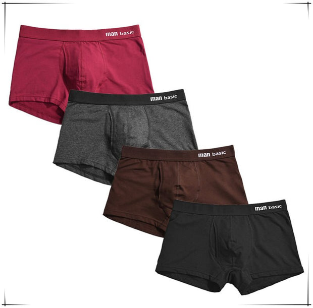 West Louis™ Comfy Cotton Sexy Boxers 4pcs