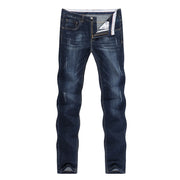 West Louis™ Casual Style Slim Dark Blue Denim Jeans