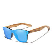 West Louis™ Wooden Frame Mirror Flat Lens Eyewear Sunglasses