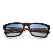 West Louis™ Brand Design Wood Frame Gradient Polarized Sunglasses