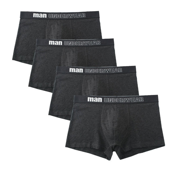 West Louis™ Men Breathable Trunk Cotton Underwear 4Pcs Pack