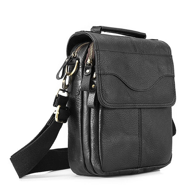 West Louis™ Casual Design Tablet Size Leather Crossbody Bag