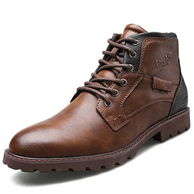 West Louis™ Handmade Leather Outdoor Ankle Boots