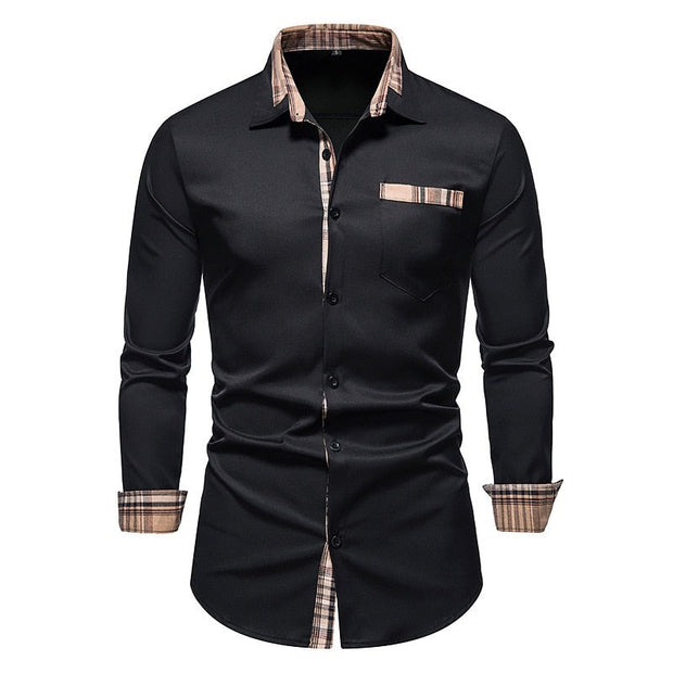 West Louis™ Button Up Business-Men Office Dress Shirt