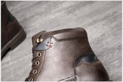 West Louis™ Designer Office Formal Round-Toe Leather Boots