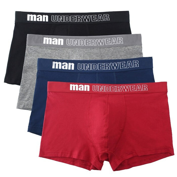West Louis™ Men Cotton Soft Boxers Underwear 4Pcs
