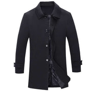 West Louis™ Executive Business Solid Trench Coat